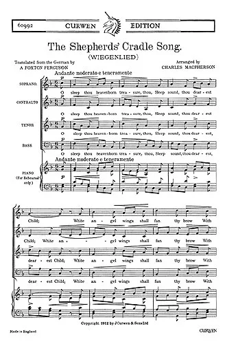 Macpherson : Shepherds Cradle Song: Vocal SATB & Piano