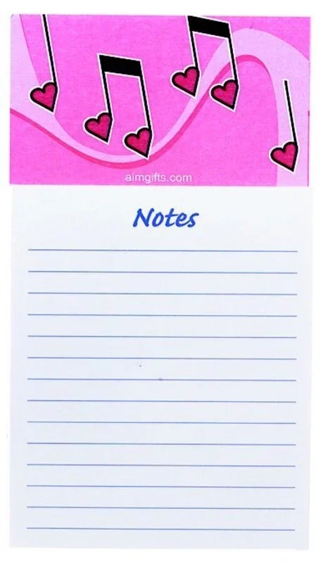 Magnetic Note Pad Heart Notes