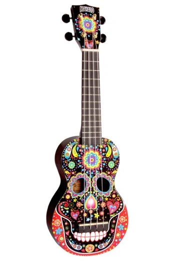 Mahalo Art Series Black Skull Soprano Ukulele