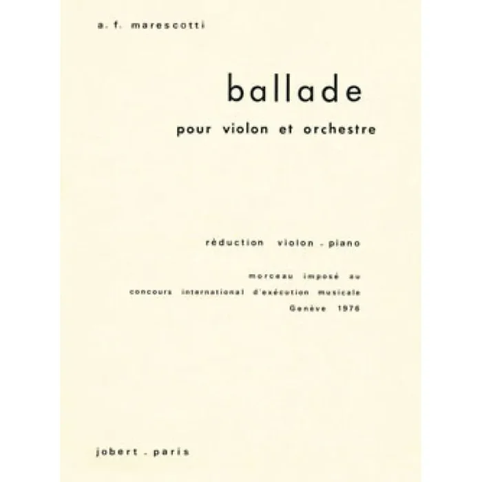 Marescotti, André-François – Ballade