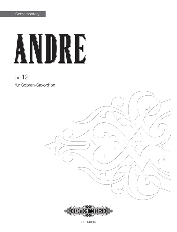 Mark Andre : Mark Andre : iv 12 – Soprano Saxophone – Faber Digital