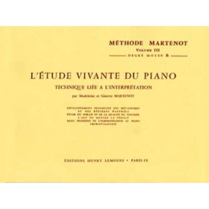 Martenot & Martenot – Etude vivante 3 – moyen B