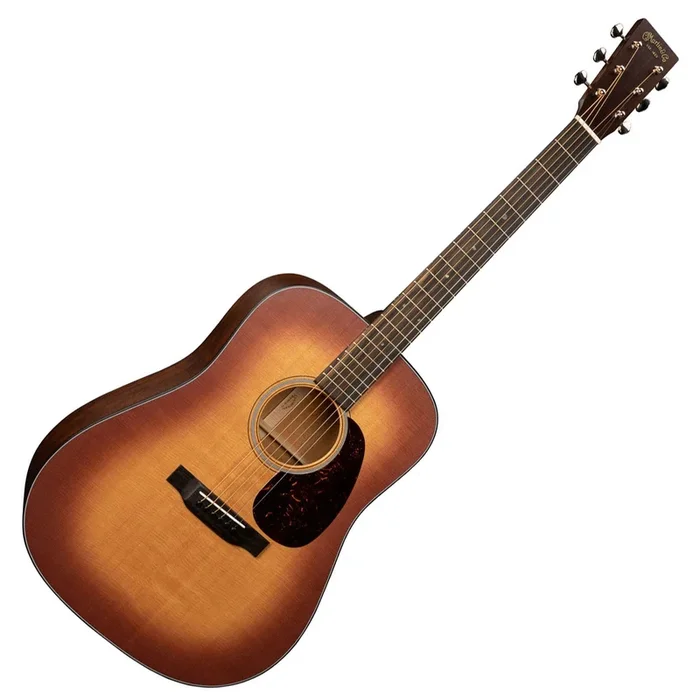 Martin D 18 Acoustic Guitar Satin Amber Burst Spruce Top Mahogany Back and Sides w/Case – D18SATINAMBURST