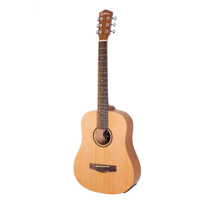 Martinez ‘Busker’ Acoustic-Electric Babe Traveller Guitar (Natural Satin)