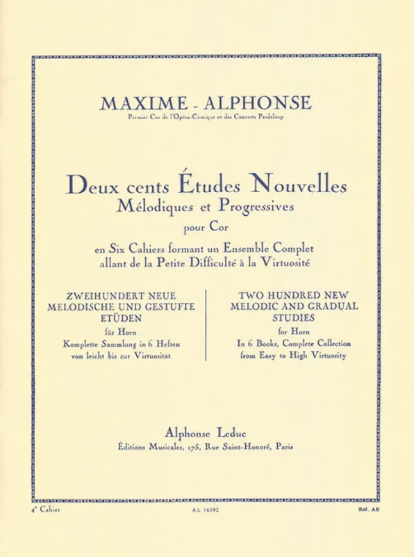 Maxime-Alphonse: 200 New Etudes – Volume 4 (20 Difficult Studies)