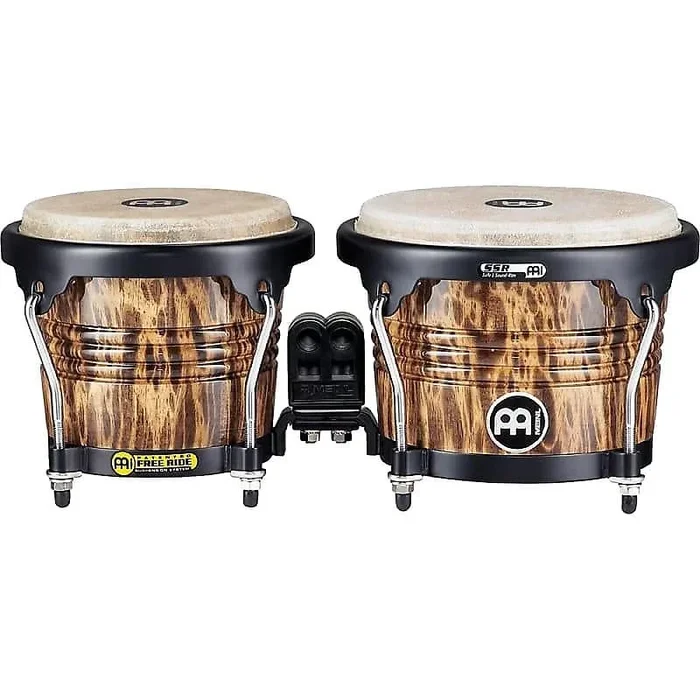 Meinl FWB190LB 6 3/4 ” and 8 ” Marathon Designer Series Wood Bongos in Leopard Burl Finish w/ Video