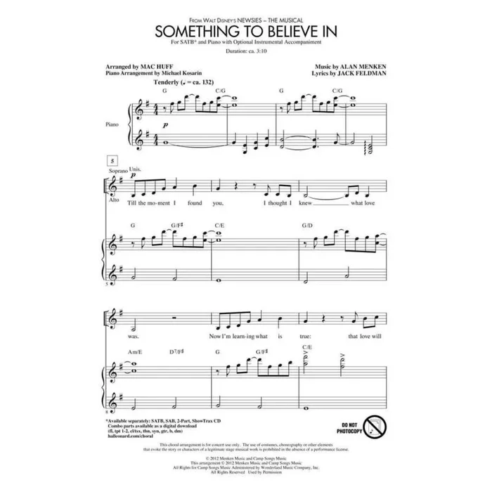 Menken, Alan – Something To Believe In
