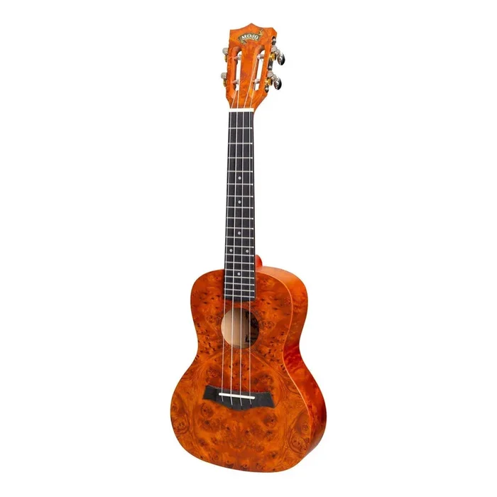 Mojo ‘Traditional Series’ Birdseye Maple Concert Ukulele with Gig Bag (Yellowburst)