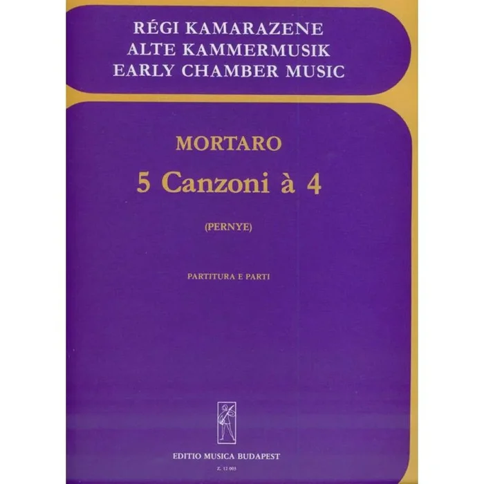 Mortaro, Antonio – 5 canzoni a 4