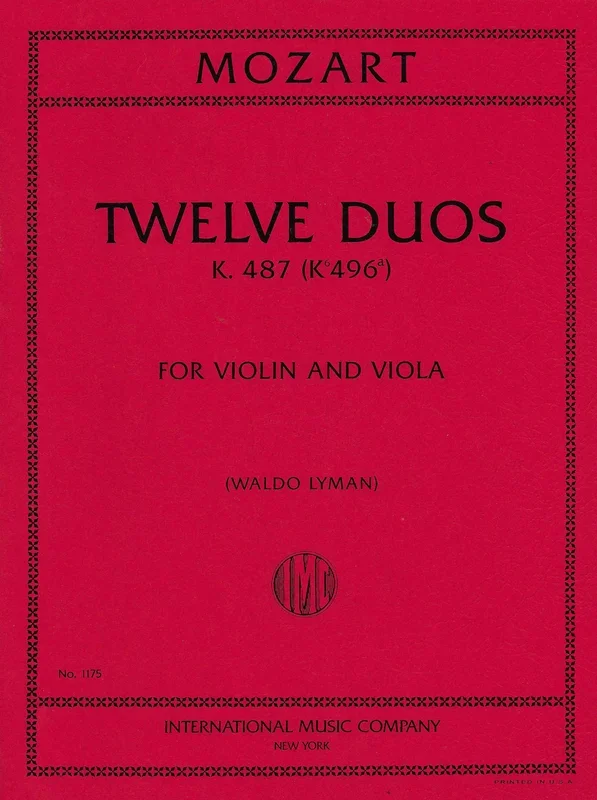 Mozart: 12 Duets, K. 487 (arr. for violin & viola)