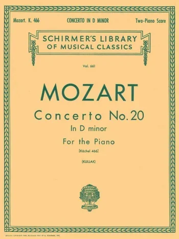 Mozart : Concerto: D Minor: Kv466: Piano (Schirmer)