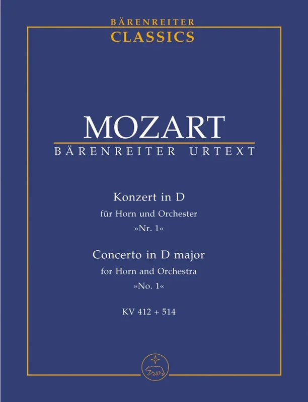 Mozart: Horn Concerto No 1 D K412, 514 – Study Score