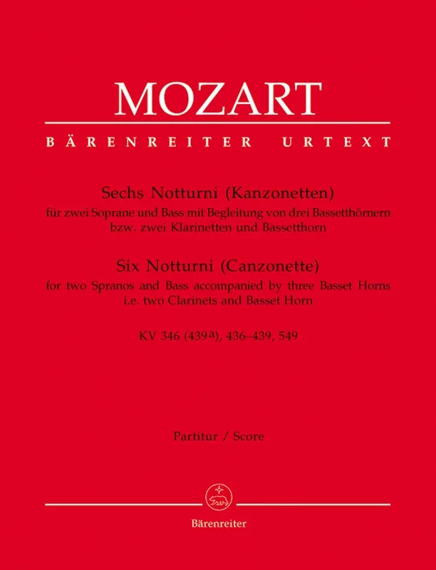 Mozart: Sechs Notturni (Six Nocturnes) K346 – Full Score