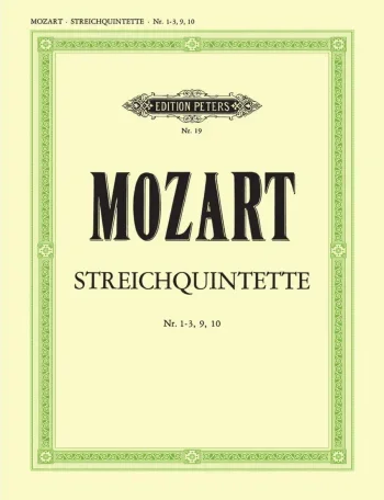Mozart : String Quintets Nr. 1-3, 9, 10 Score & Parts (Peters)