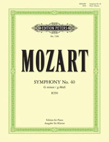 Mozart : Symphony No.40: G Minor: K550: Piano (Peters)