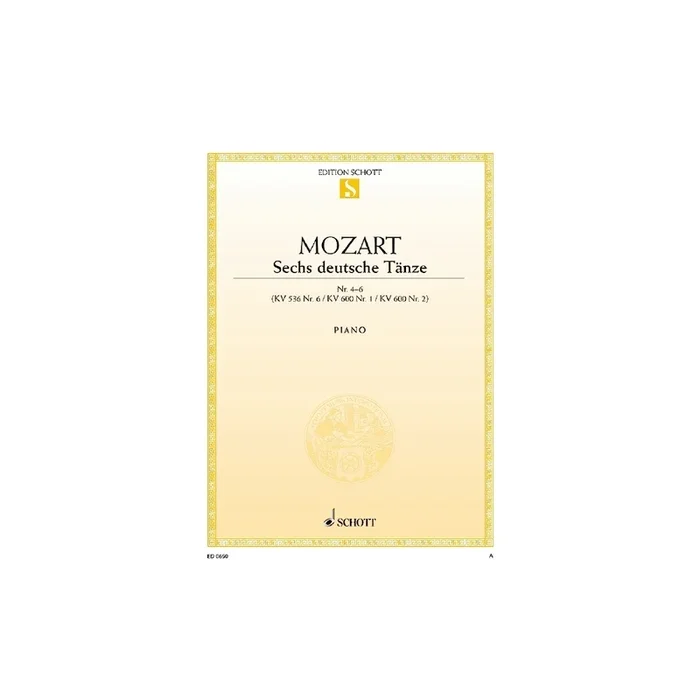 Mozart, Wolfgang Amadeus – Six German Dances KV 536/6, 600/1 + 2 Book 2