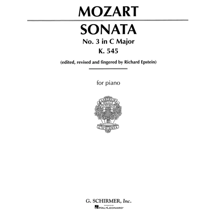 Mozart, Wolfgang Amadeus – Sonata No. 3 in C Major K545