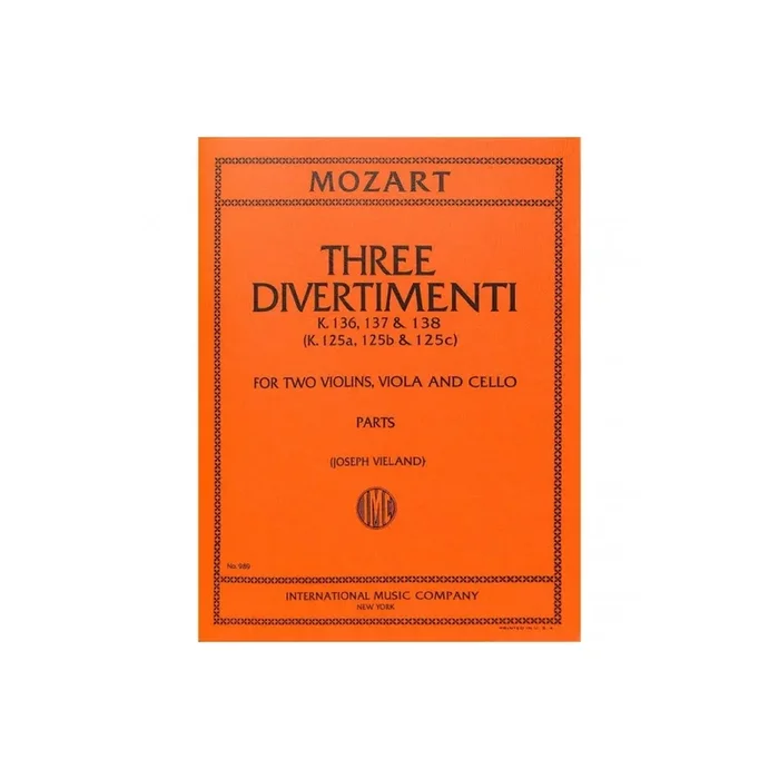 Mozart, Wolfgang Amadeus – Three Divertimenti