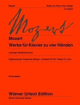 Mozart : Works For Piano: 4 Hands (Wiener Urtext)
