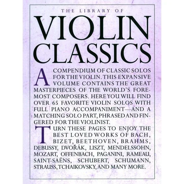 Music Sales The Library Of Violin Classics