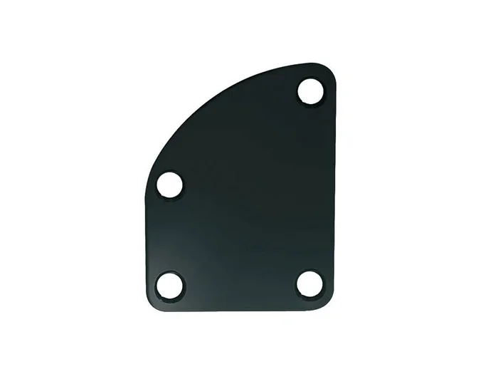 Neck mounting plate, 64,5×51,4mm, for contoured body heel, black