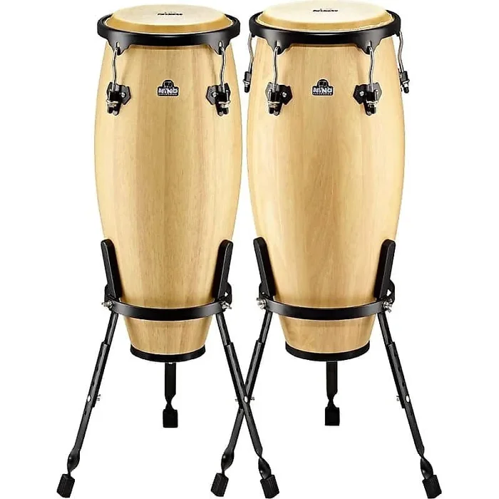 Nino Percussion NINO910NT 9 ” & 10 ” Siam Oak Wood Conga Set in Natural Finish