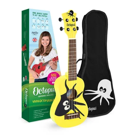Octopus Academy Soprano Ukulele – Yellow