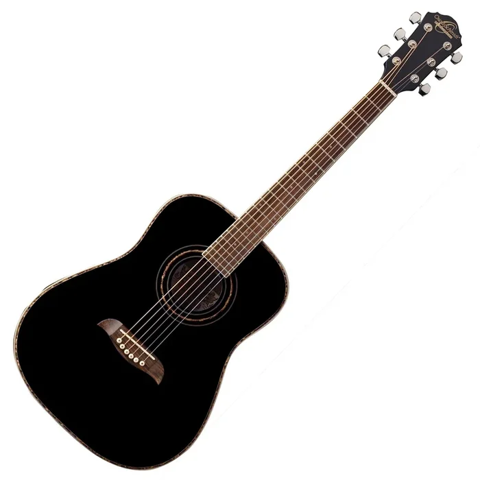 Oscar Schmidt 3/4 Size Acoustic Guitar Solid Spruce Top in Black – OG1BA