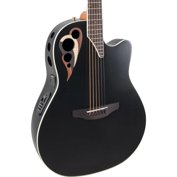 Ovation Celebrity Deluxe Acoustic Electric Guitar – Black Satin
