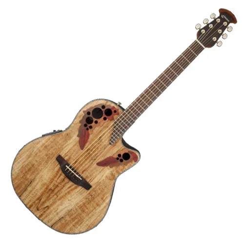Ovation Celebrity Elite Plus Acoustic Electric Mid Depth Bowl Spalted Maple Top – CE44PSM