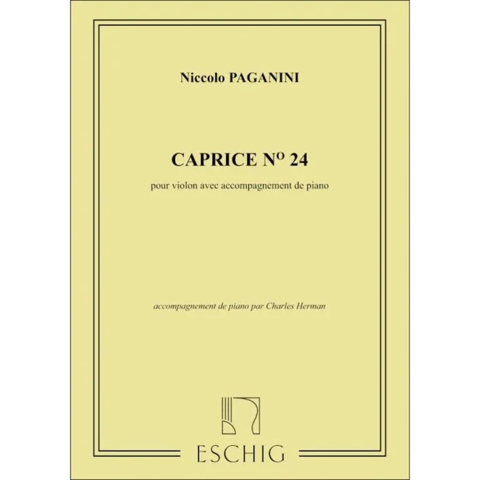 Paganini, Niccolò – Caprice N. 24, Pour Violon, Avec Accompagnement