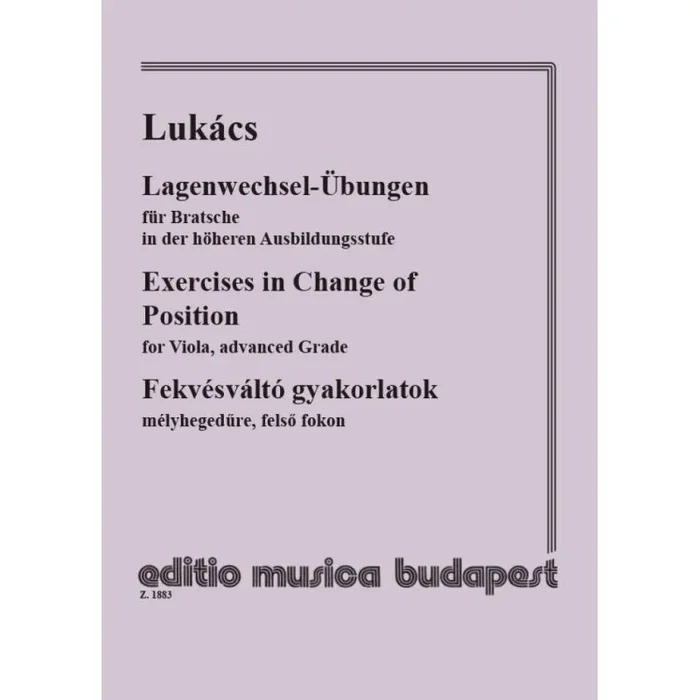 Pal, Lukacs – Exercises in Change of Position (viola)