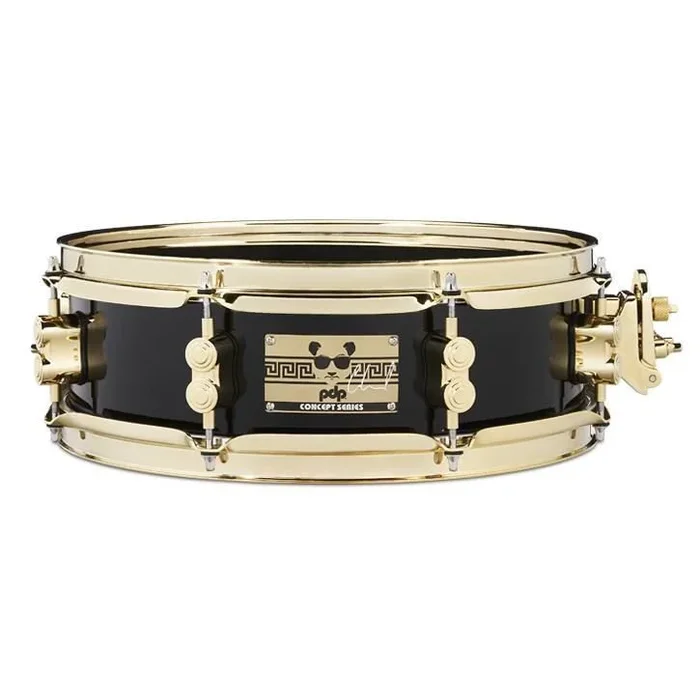 PDP Eric Hernandez Signature 14×3 in 6 ply Maple Snare Drum in Piano Black Lacquer with Gold Hardware