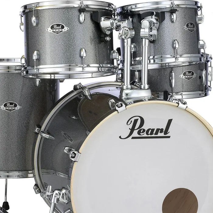 Pearl Export 5 Piece Drumkit in Grindstone Sparkle w/HWP 830 Hardware Pack Cymbals & Throne Extra – EXX725SC708
