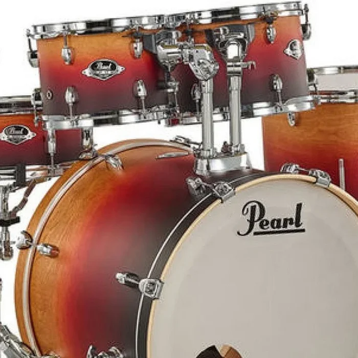 Pearl Export EXL 5 Piece Drumkit & Hardware in Ember Dawn w/Zildjian Cymbal Pack no Throne – EXL725ZPC218