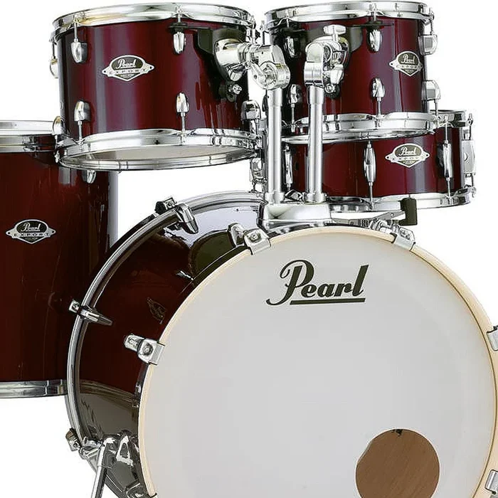 Pearl Export EXX 5 Piece Drumkit & Hardware in Burgundy w/Zildjian Cymbal Pack & Throne – EXX705NZPC760T1