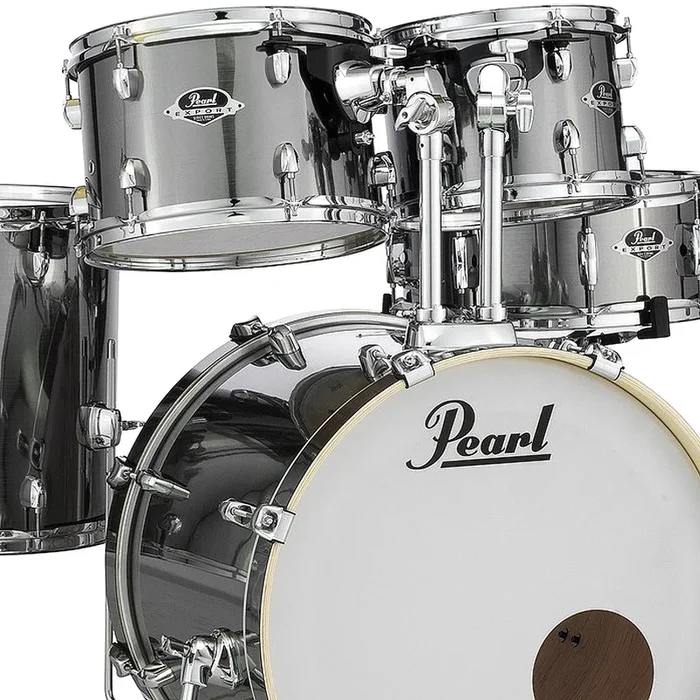 Pearl Export EXX 5 Piece Drumkit & Hardware in Smokey Chrome w/Zildjian Cymbal Pack/no Throne – EXX705NZPC21
