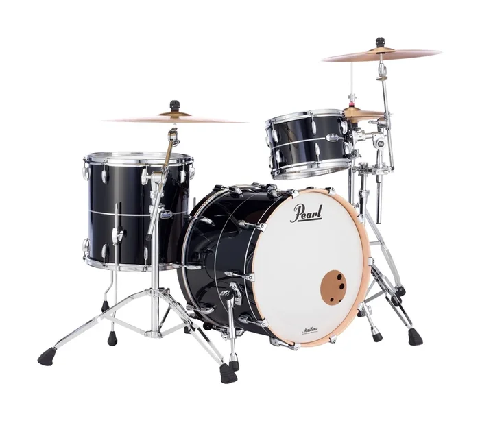 Pearl Masters Maple Complete 3-Piece Shell Kit – Quicksilver Black