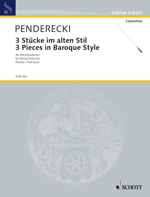 Penderecki, Krzysztof : Penderecki, Krzysztof : Drei Stücke im alten Stil, nach Musik zu dem Film “Die Handschrift von Sara