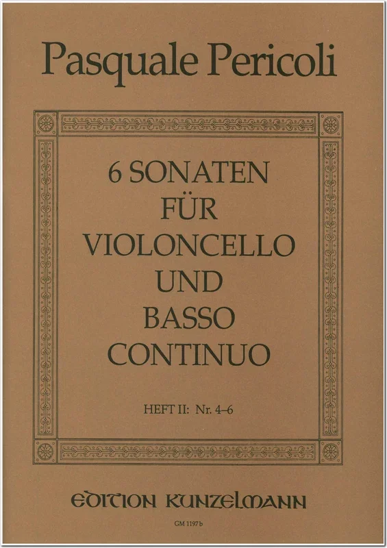 Pericoli: Cello Sonatas – Volume 2 (Nos. 4-6)