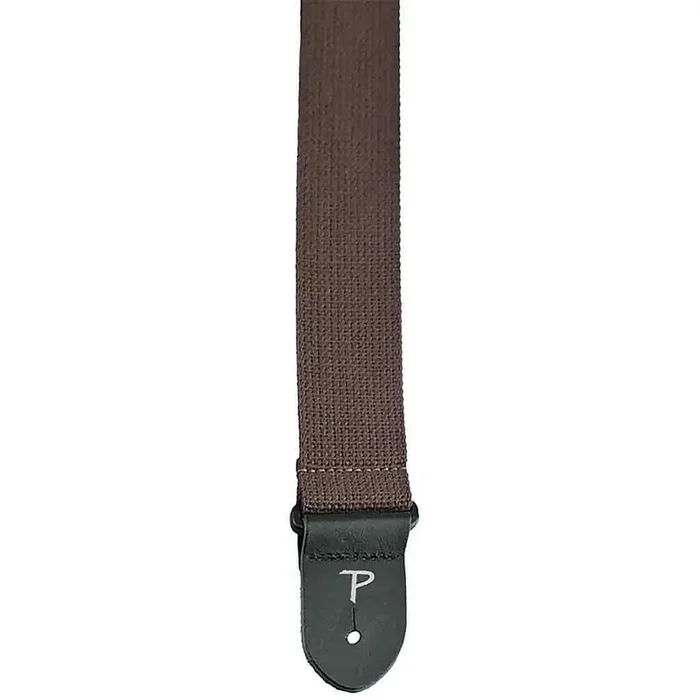 Perri’s Leather 2″ Brown Cotton Guitar Strap