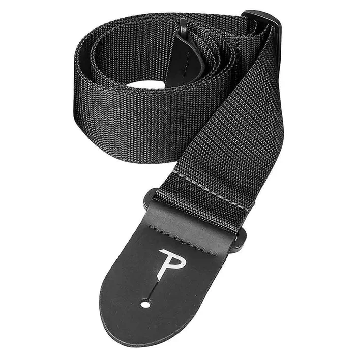 Perri’s Leather 2″ Extra Long Polyester Guitar Strap – Black NWS2098