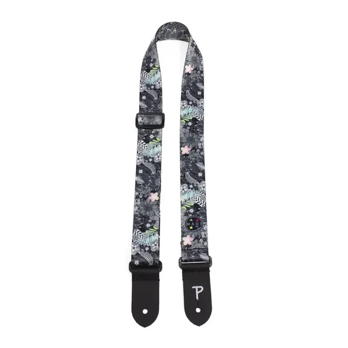 Perris 1.5 Polyester Maui & Sons 8172 Design Ukulele Strap with Leather ends