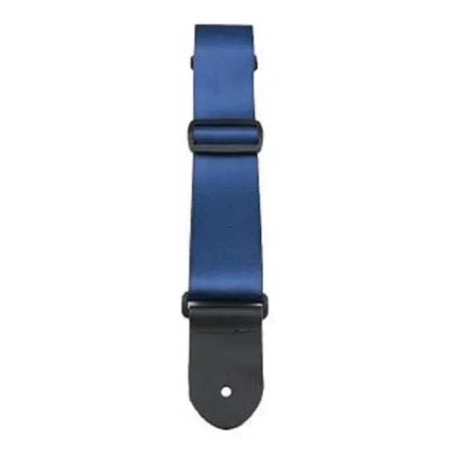 Perris PS1695 2 Seatbelt Style Guitar Strap with Leather ends in Navy Blue