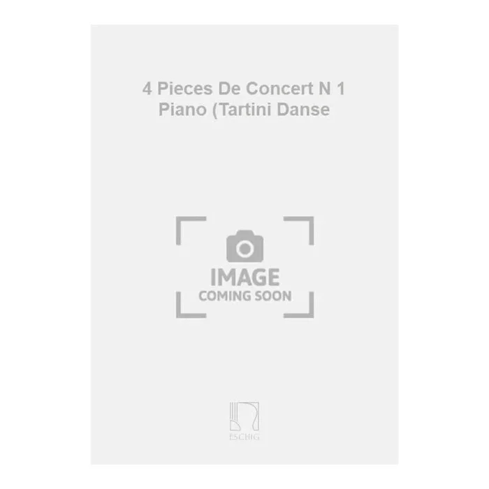 Philipp, Isidore – 4 Pieces De Concert N 1 Piano (Tartini Danse