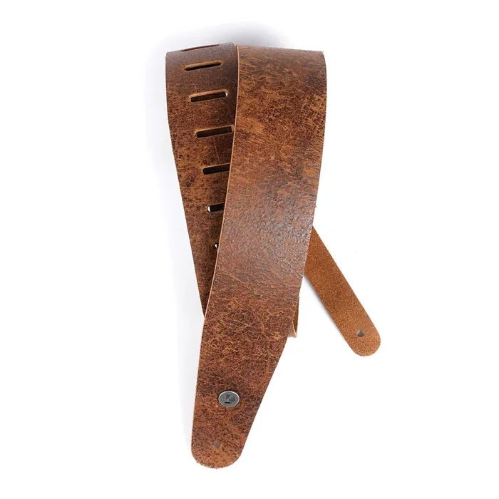 Planet Waves Blasted Leather Guitar Strap, Brown