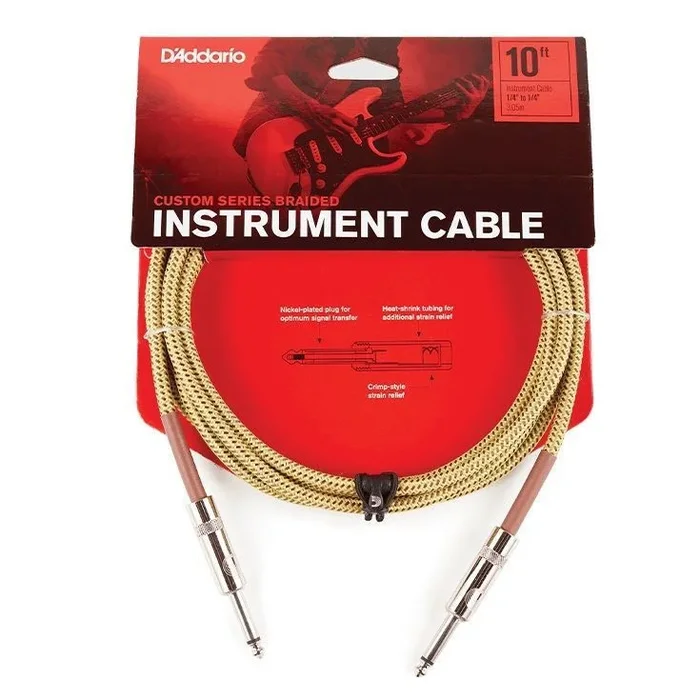 Planet Waves Braided 20ft Instrument Cable – Tweed