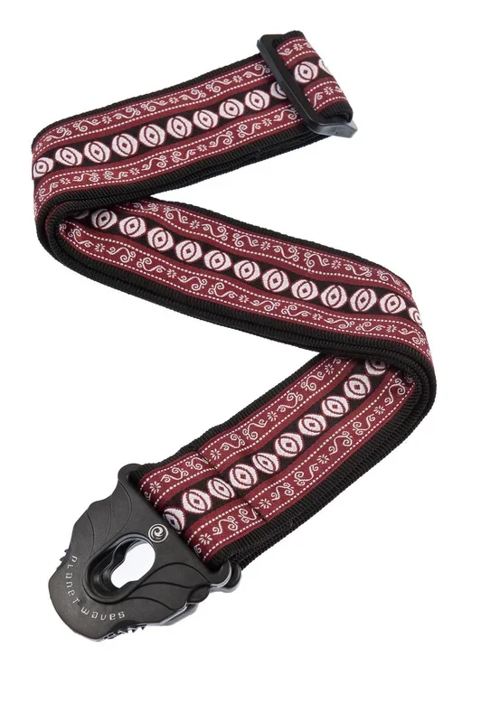 Planet Waves Planet Lock Guitar Strap, Henna