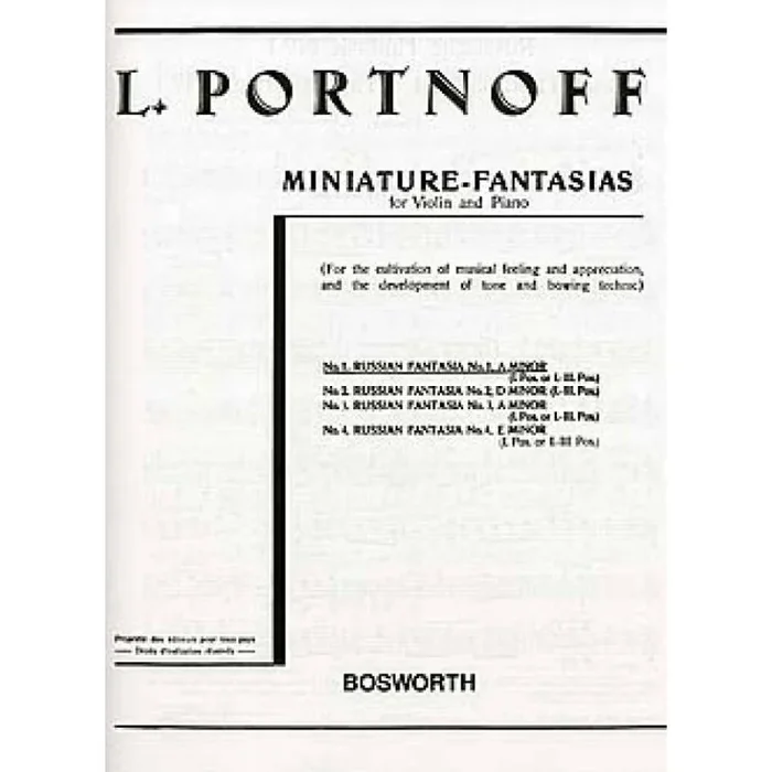 Portnoff, Leo – Russian Fantasy No. 1 in A minor