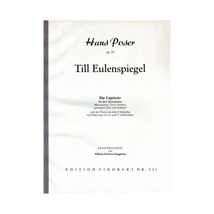 Poser, Hans – Till Eulenspiegel op. 35
